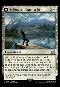 Sidequest: Catch a Fish // Cooking Campsite FIN 31 Uncommon MTG - Image 1