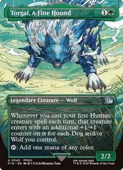 Torgal, A Fine Hound Borderless FIN 345 Uncommon MTG - Image 1
