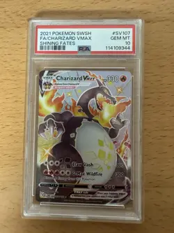 2021 Pokemon SWSH FA/Charizard VMAX Shining Fates #SV107 PSA 10 Gem Mint 📈 - Image 1