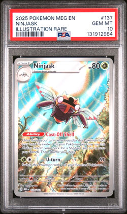 Pokemon Ninjask 137/132 Mega Evolution Illustration Rare PSA 10 - Image 1
