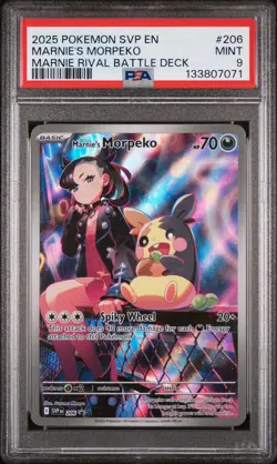 Marnie's Morpeko 206 Marnie Rival Battle Deck Pokemon PSA 9 - Image 1