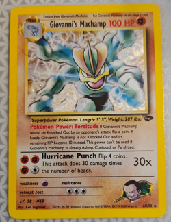 Pokemon Giovanni's Machamp Holo Gym Challenge 6/132 Unlimited LP-NM - Image 1