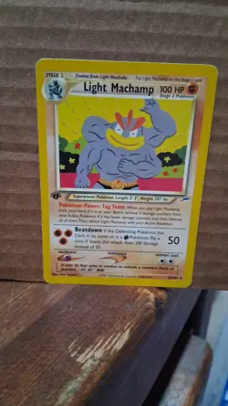 Pokemon Light Machamp 25/105 1st Edition Neo Destiny Rare, Near Mint/Mint - Image 1
