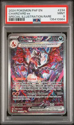 2024 POKEMON PAF EN-PALDEAN FATES SPECIAL ILLUSTRATION RARE CHARIZARD EX PSA 9 - Image 1