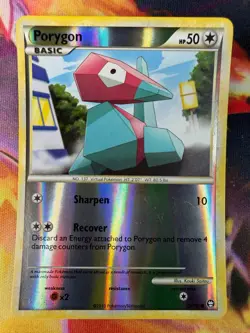 Porygon 73/102 NM Common Reverse Holo HGSS Triumphant 2010 Pokemon TCG - Image 1