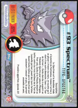 Carte Pokemon Spectrum #93 TOPPS Serie 2 Francais - Image 2