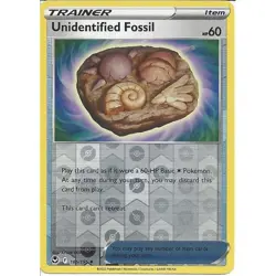 165/195 Unidentified Fossil : Reverse Holo : SWSH-12 Silver Tempest : Pokemon - Image 1