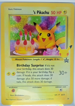 Pokemon Pikachu Birthday Surprise 25th Anniversary in great condition - Image 1