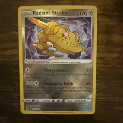 Pokemon TCG Radiant Steelix 124/196 Ultra Rare Lost Origin NM Condition - Image 1