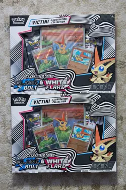 Pokemon TCG Black Bolt & White Flare Victini Illustration Collection NEW+SEALED - Image 1