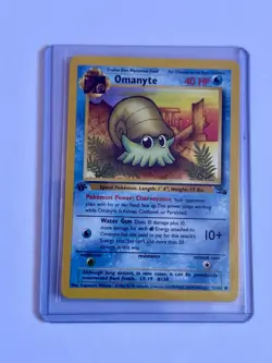 Omanyte 1ST EDITION-NEAR MINT 52/62 Fossil 1999 Regular 40HP Common Pokemon TCG - Image 2