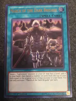 Yugioh March of the Dark Brigade COTD-EN059 Ultra Rare 1st Ed LP - Image 1