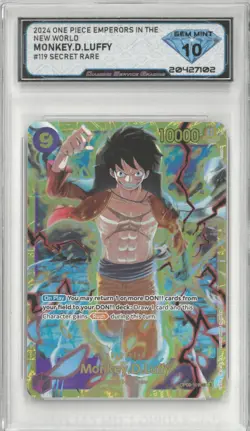 2024 One Piece Emperors in New World MONKEY D LUFFY #op09-119 💎 DSG 10 Gem Mint - Image 1