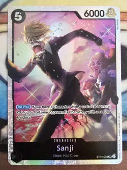 One Piece TCG Starter Deck Sanji ST14-003 Foil 3D2Y English Edition NM - Image 1