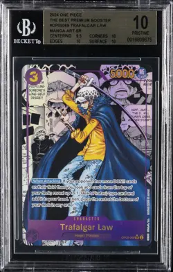 2023 ONE PIECE THE BEST PREMIUM BOOSTER MANGA ART #OP05069 TRAFALGAR LAW BGS 10 - Image 1