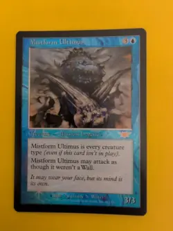 Mistform Ultimus rare legend Magic the Gathering Card. Legions. Old Vintage FOIL - Image 1