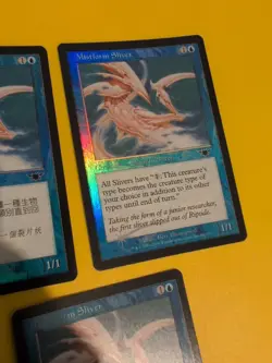 Mistform Sliver x3 1 is foreign. MTG 3 Card. Legions. Old Vintage FOIL - Image 2