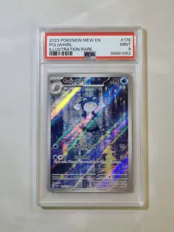 Poliwhirl 176/165 IR 151 Mint PSA 9 Graded Pokemon Card Holo Rare 2023 - Image 1