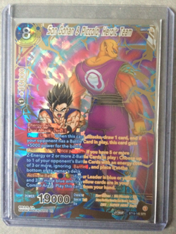 Dragon Ball Super Card Foil SPR BT19-145 SON GOHAN & PICCOLO HEROIC TEAM - Image 1