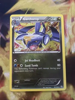 Pokemon Garchomp TCG Holo Card Dragons Exalted, Cosmos Rare, Card 91/124 - Image 1
