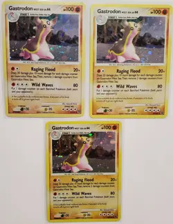Gastrodon West Sea Holo 9/132 Diamond & Pearl Secret Wonders Lot of 3 Cards - Image 1