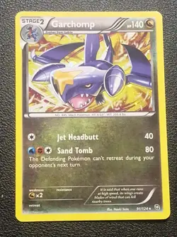 2012 Pokemon GARCHOMP Dragons Exalted COSMOS HOLO Foil Rare Set Card 91/124 LP - Image 1