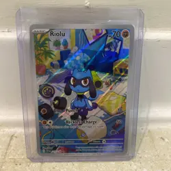 Riolu Scarlet & Violet Full Art Illustration Rare Pokemon TCG Card 215/198 C - Image 1