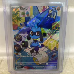 Riolu Scarlet & Violet Full Art Illustration Rare Pokemon TCG Card 215/198 C - Image 2