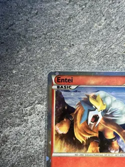 Pokemon 2010 HGSS Promos Entei Holo Black Star Promo Card #HGSS20 SWIRL - Image 2
