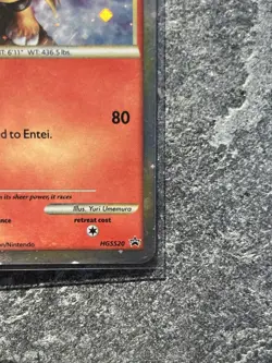 Pokemon 2010 HGSS Promos Entei Holo Black Star Promo Card #HGSS20 SWIRL - Image 4