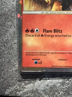Pokemon 2010 HGSS Promos Entei Holo Black Star Promo Card #HGSS20 SWIRL - Image 5