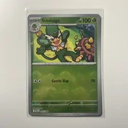 Simisage 005/086 Black Bolt Pokeball Reverse Holo NM Pokemon Card - Image 1