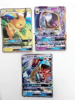 Pokemon GX Card Bundle Sun & Moon - 33 Holo Cards Including Raichu, Gyarados - Image 2