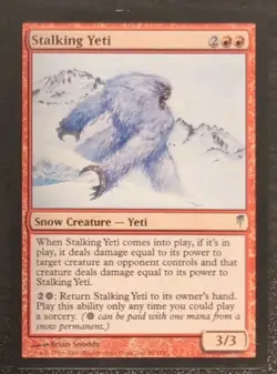 Stalking Yeti Magic the Gathering TCG Coldsnap Lightly Played - Image 1