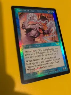 Weaver of Lies. rare beast Magic the Gathering Card. Legions. Old Vintage FOIL - Image 2