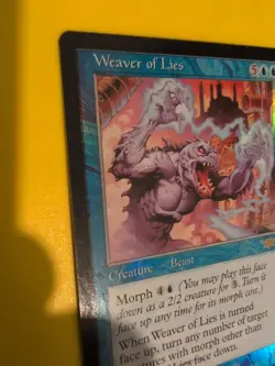 Weaver of Lies. rare beast Magic the Gathering Card. Legions. Old Vintage FOIL - Image 4