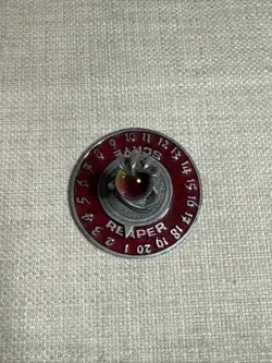 Rare MTG 1995 Scrye Reaper Pewter Life Counter - Red Demon Claw Orb - Image 1