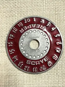 Rare MTG 1995 Scrye Reaper Pewter Life Counter - Red Demon Claw Orb - Image 5