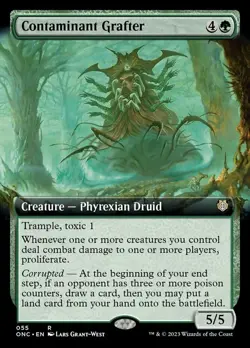 MTG Contaminant Grafter - Extended Art, NM-Mint, English Commander: Phyrexia: Al - Image 1