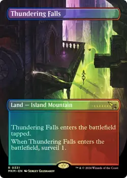 MTG THUNDERING FALLS BORDERLESS FOIL Murders at Karlov Manor NM - Image 1