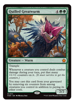 MTG - 1 x Quilled Greatwurm - Mythic - Foundations (FDN) - M/NM - Image 1