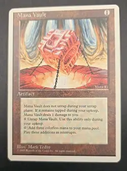 Mana Vault MTG Core Set 4th Edition MTG Regular Moderately Played - Image 1