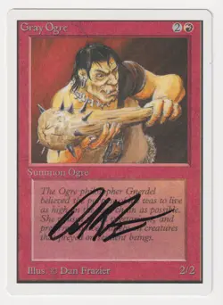Signed Gray Ogre LP Unlimited Edition Artist Dan Frazier 1993 MTG Magic Vintage! - Image 1