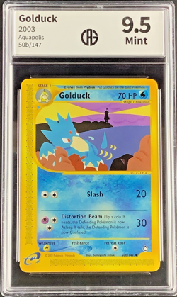 2003 Golduck 50b/147 Aquapolis Min Pokemon Card Vintage (CAG 9.5) Regrade PSA - Image 1