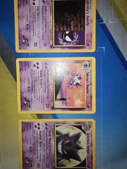 Pokemon TCG Sabrina's Gengar #29 Haunter #55 And Gastly #96 Gym Challenge - Image 1