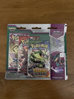 Pokemon XY Mega Evolutions 3 Booster Blister Pack Mega Latios Pin Factory Sealed - Image 1