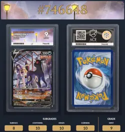 Umbreon V #TG22 - Pokemon Brilliant Stars Special Art 2022 - Graded Mint ACE 9 - Image 3