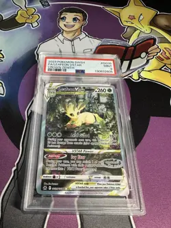 2023 POKEMON SWORD & SHIELD CROWN ZENITH #GG35 FULL ART/LEAFEON VSTAR PSA 9 - Image 1