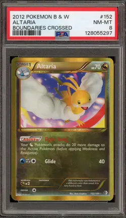 Pokemon Altaria Boundaries Crossed Holo Secret Rare #152 PSA 8 - Image 1