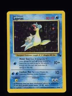 Lapras Holo 10 Pokemon Fossil NM 🔥 - Image 1